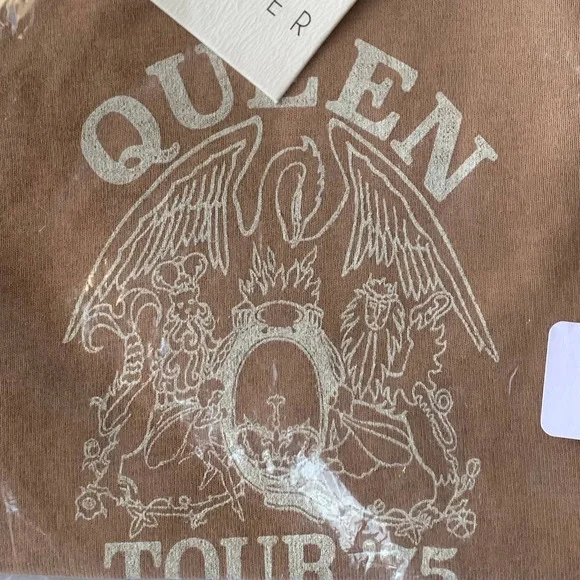 NWT DAYDREAMER Queen Tour '75 Scoop Neck Tank Top in Brown - Picture 6 of 10